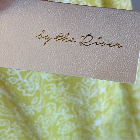 By The River Yellow Floral Tiered Midi Dress Size Small - Picture 6 of 9